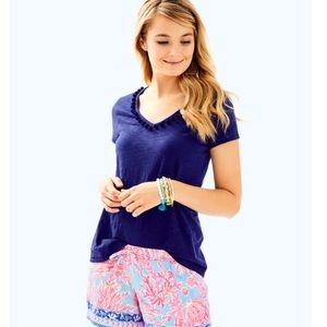 Lilly Pulitzer navy Etta top